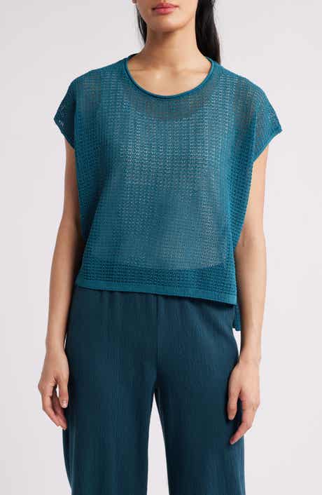 Eileen Fisher Open Stitch Organic Cotton Sweater