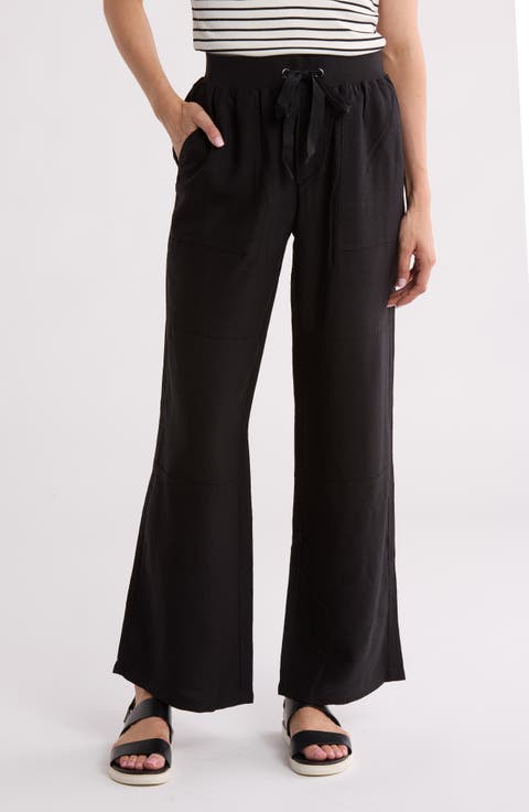 Twill Wide Leg Pants
