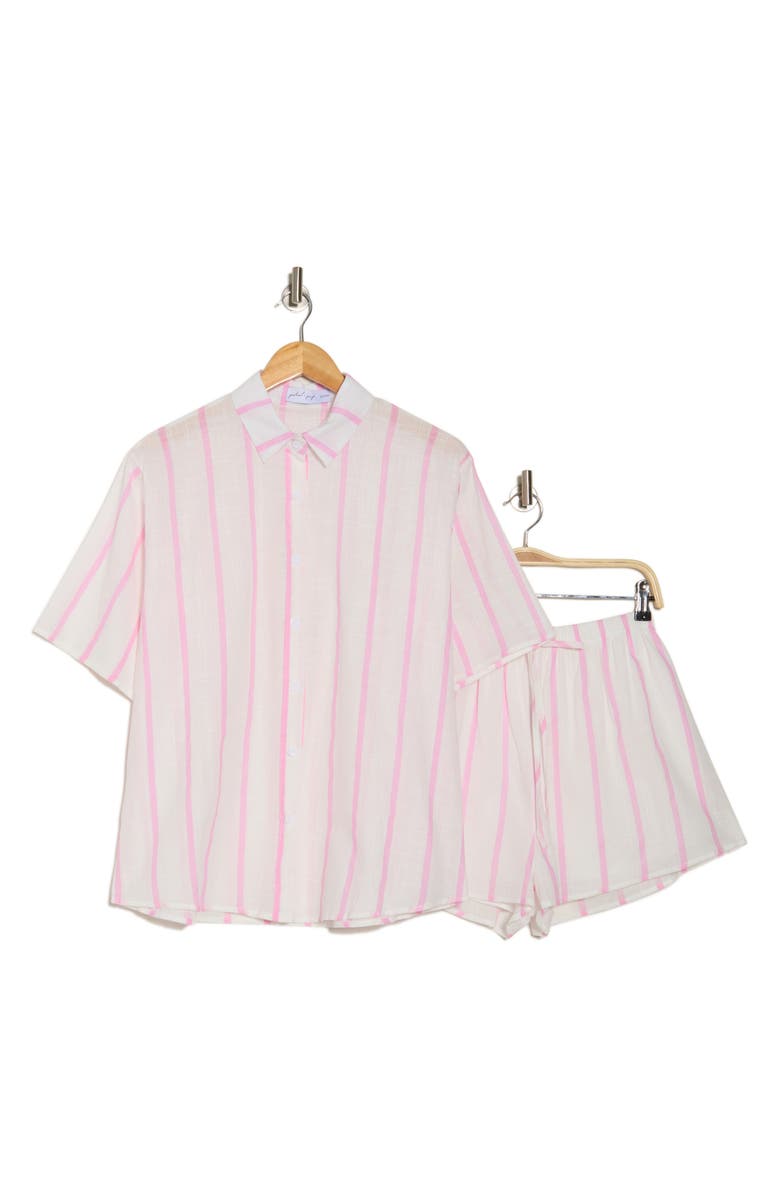 Petal & Pup Costa Button-Up Shirt & Shorts Set, Alternate, color, White