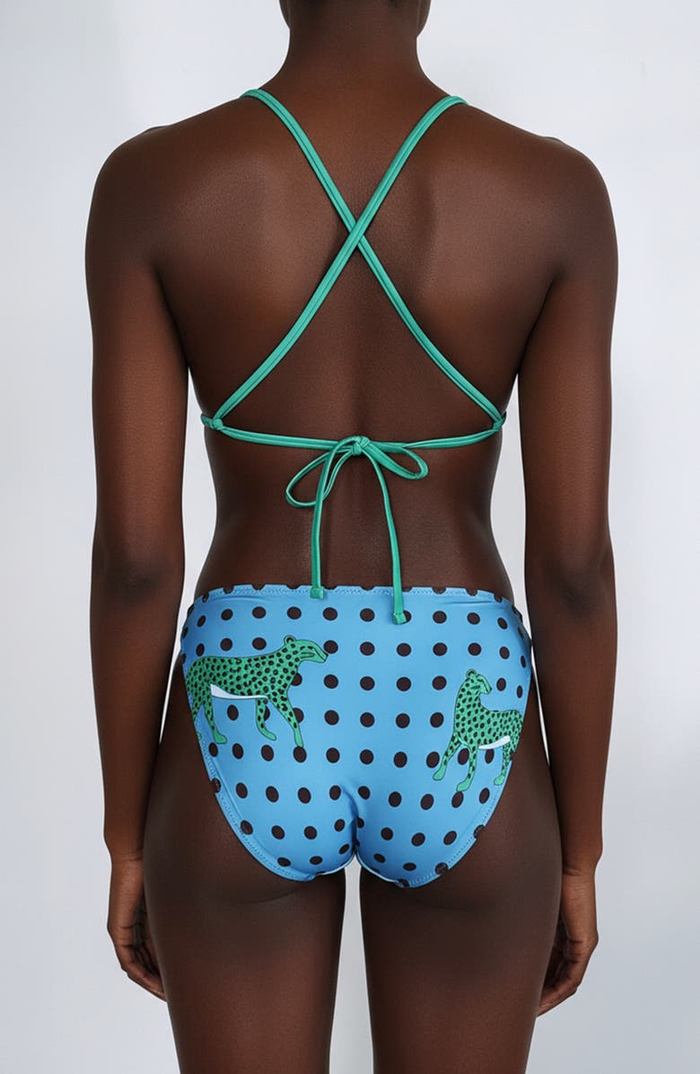 Jessie Zhao New York Verdant Wild Reversible Tie Side Bottom, Alternate, color, Blue