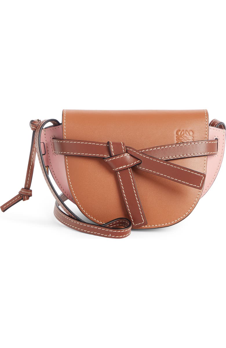Loewe Mini Gate Leather Crossbody Bag, Main, color,
