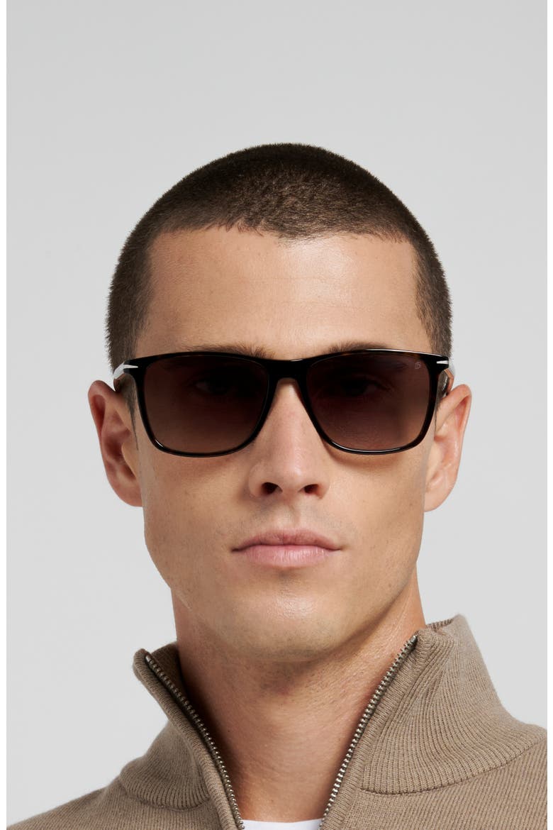 1219/S/US 57mm Gradient Rectangular Sunglasses, Alternate, color, HAVANA/ BROWN SF