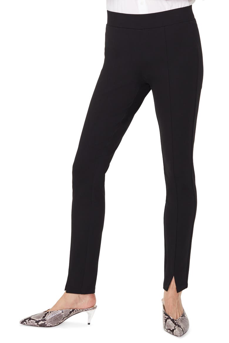 Slit Hem Leggings, Main, color, BLACK