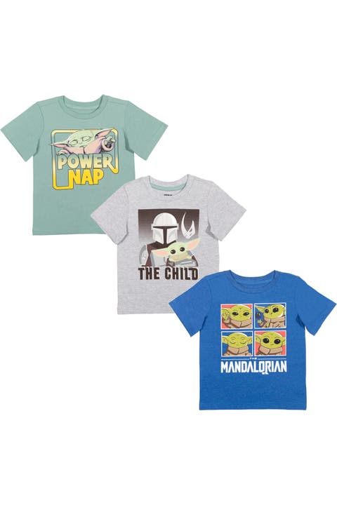The Mandalorian Grogu 3-pack Short Sleeve T-shirts
