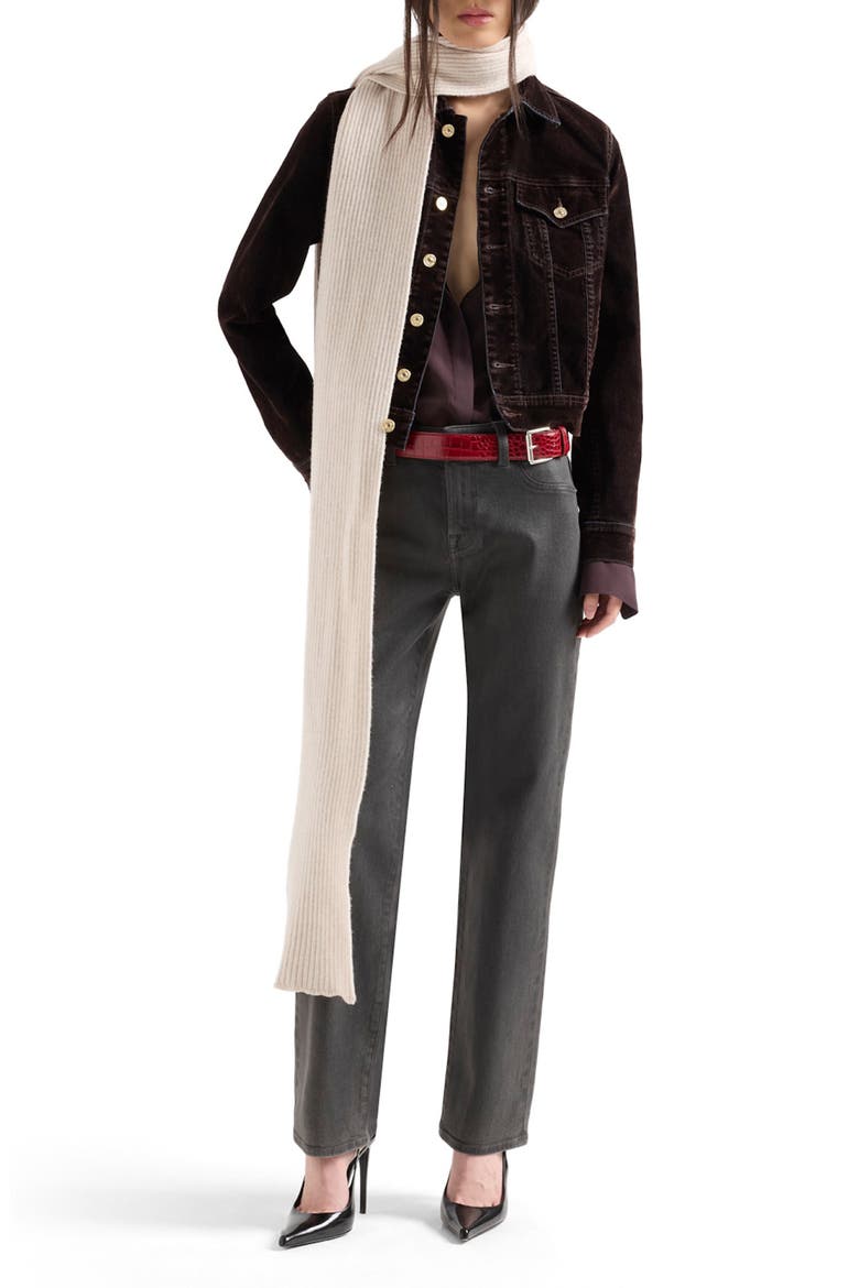 Adi Flocked Trucker Jacket, Alternate, color, FLOCK BROWN