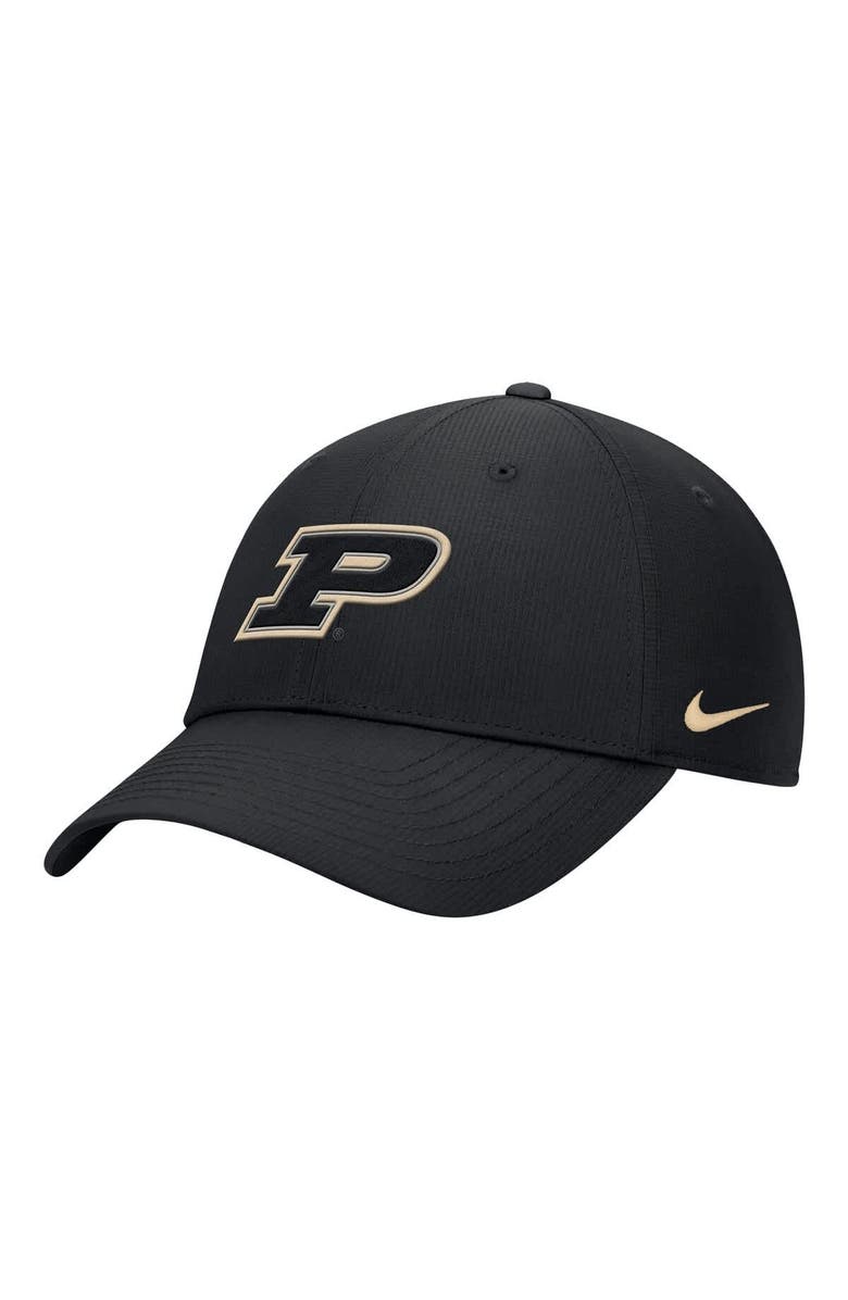 Nike Men's Nike  Black Purdue Boilermakers 2025 On-Field Club Performance Adjustable Hat, Main, color, 
