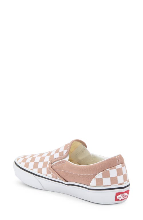 Shop Vans Classic Slip-on Sneaker In Checkerboard Warm Taupe