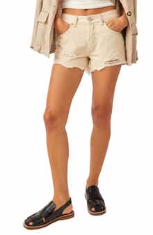 Free People Now or Never Ripped Denim Cutoff Shorts