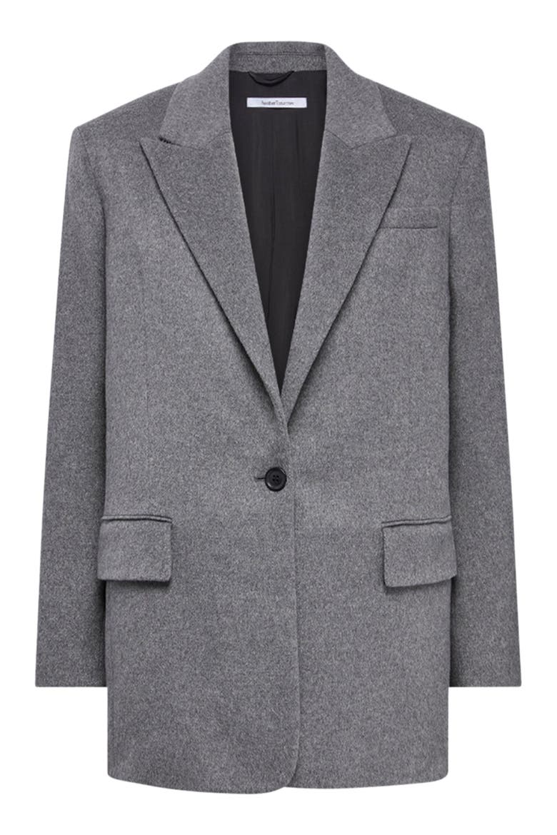 Tailored Cashmere Jacket, Alternate, color, Medium Melange Grey