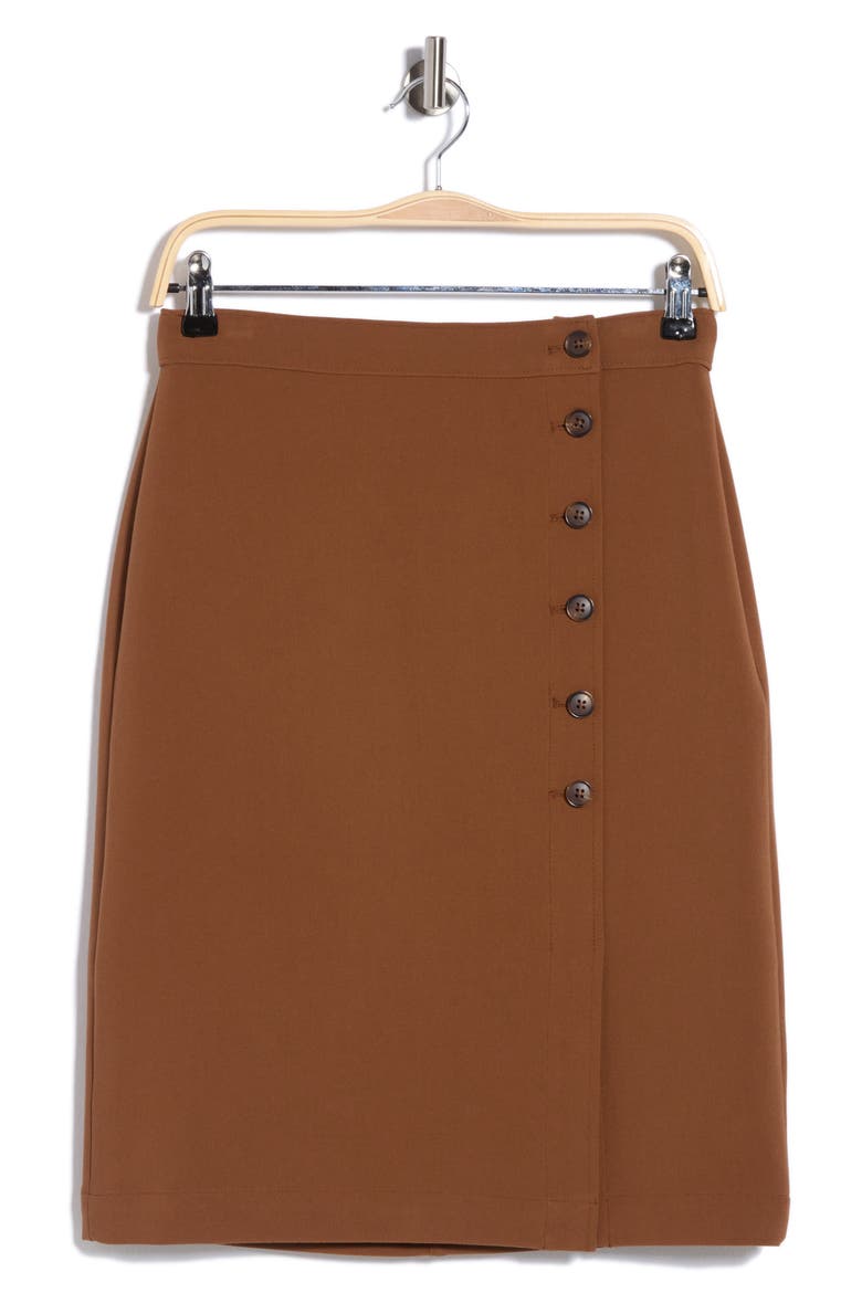 Felicity High Waist Skirt, Main, color, DARK MOCHA