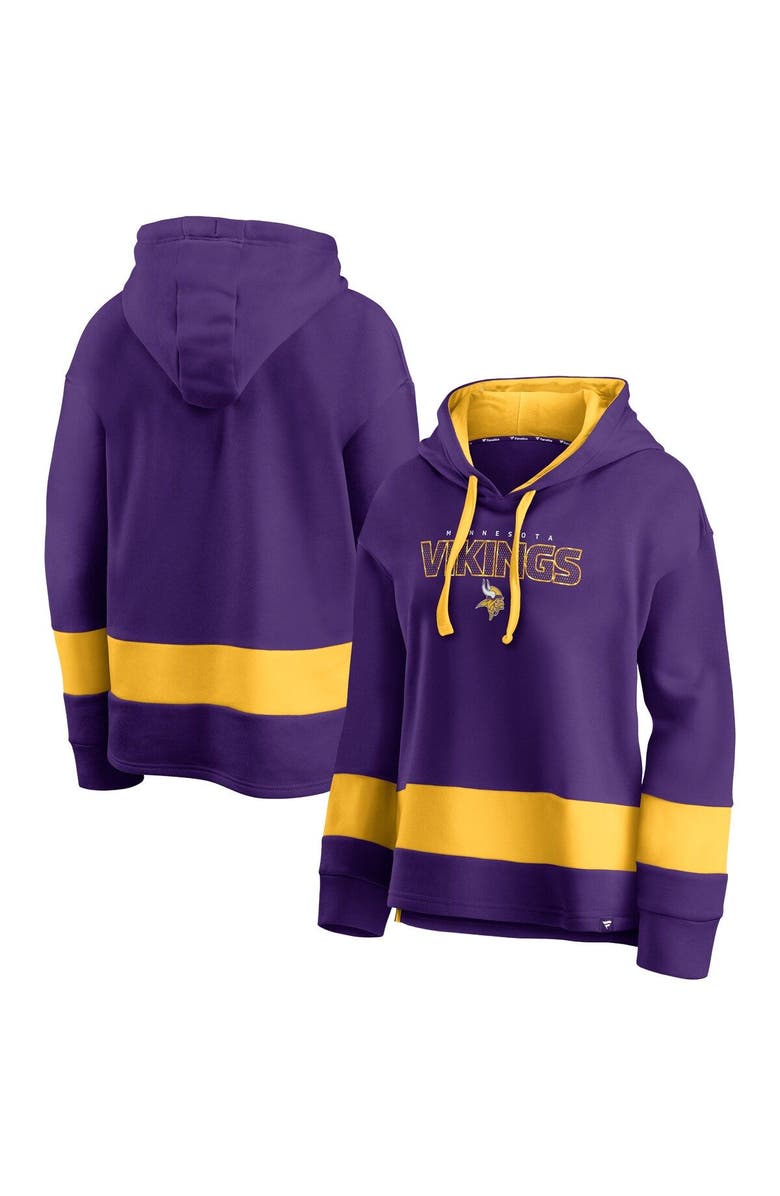 FANATICS Women's Fanatics Branded Purple/Gold Minnesota Vikings Colors of Pride Colorblock Pullover Hoodie, Alternate, color, 