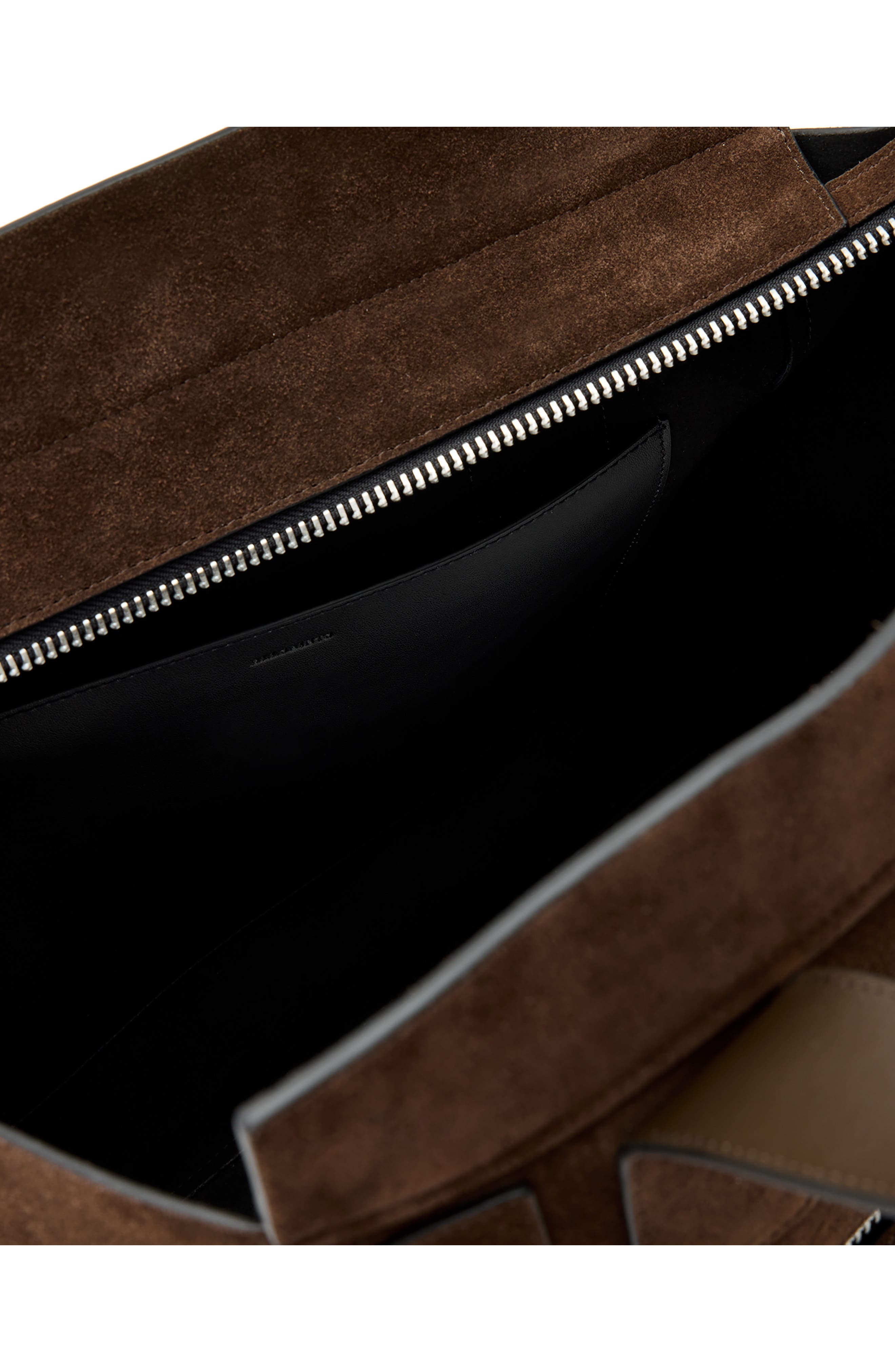AllSaints Perez Suede Tote, Alternate, color, Fango Brown