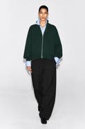 COS Rounded Wool Mock-Neck Zip-Up Jacket