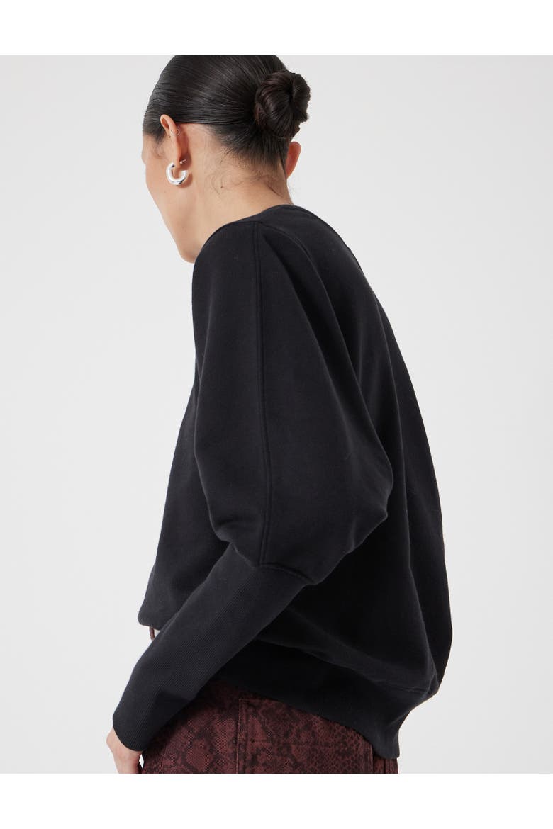 Puff Sleeve Sweatshirt, Alternate, color, Black
