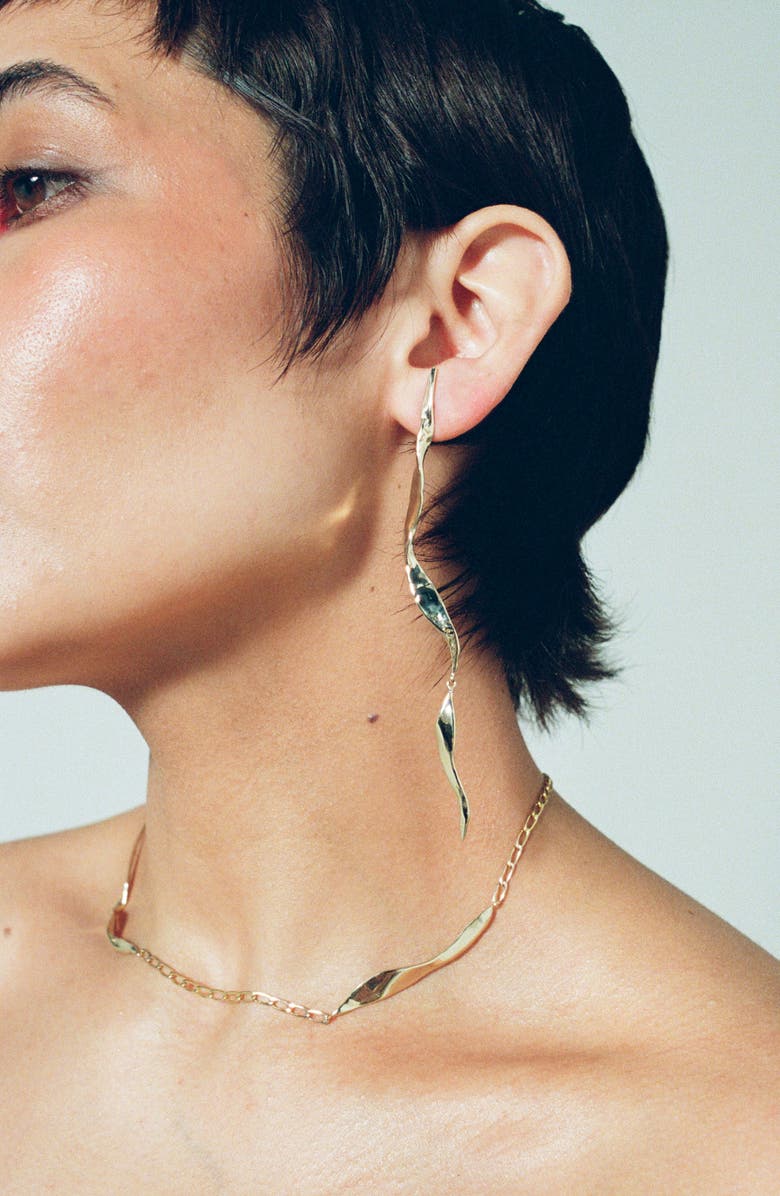 FARIS Blade Necklace, Alternate, color, Gold