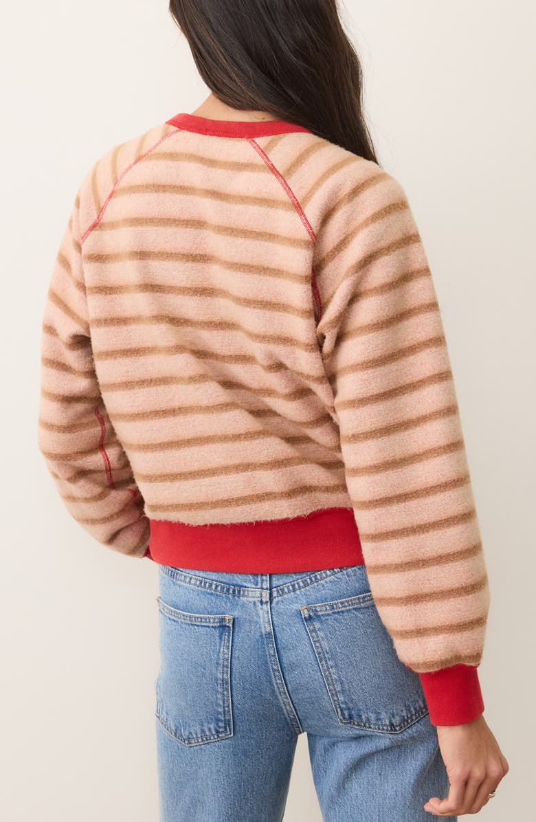 Marine Layer Cloud 9 Fleece Reversible Sweatshirt, Alternate, color, Cherry Red