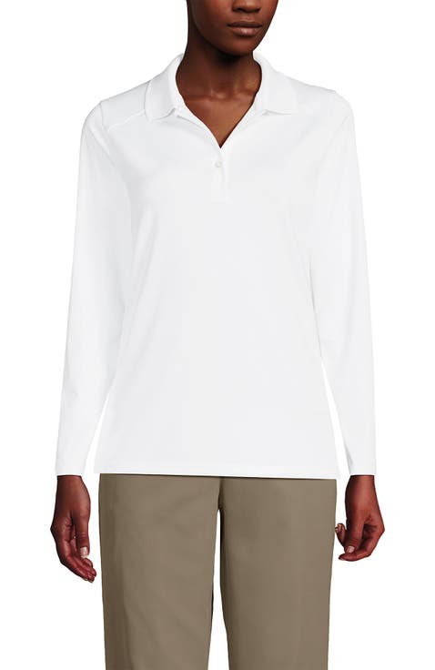 School Uniform  Long Sleeve Feminine Fit Rapid Dry Polo Shirt