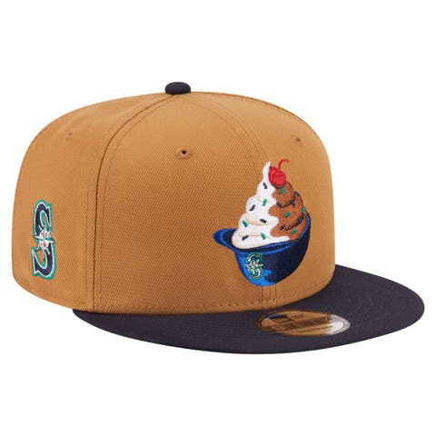 Men's New Era Khaki/Navy Seattle Mariners Ice Cream 9FIFTY Snapback Hat
