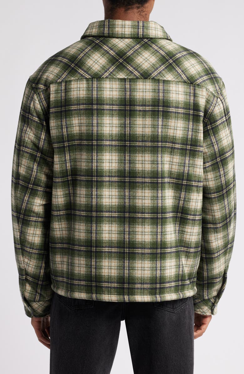 Museum of Peace & Quiet Fleece Lined Plaid Flanel Zip-Up Shirt Jacket, Alternate, color, 