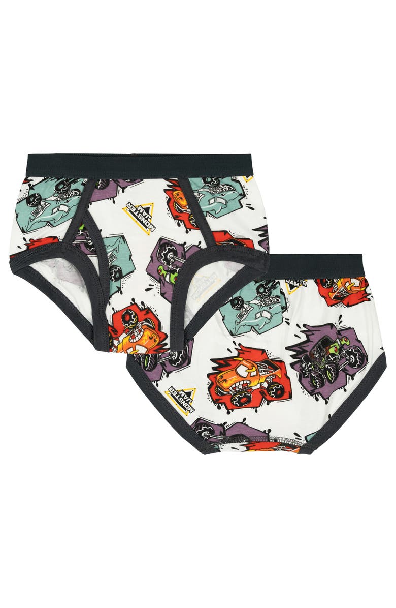 Monster Jam 5-Pack Cotton Briefs, Alternate, color, Grave Digger Megalodon