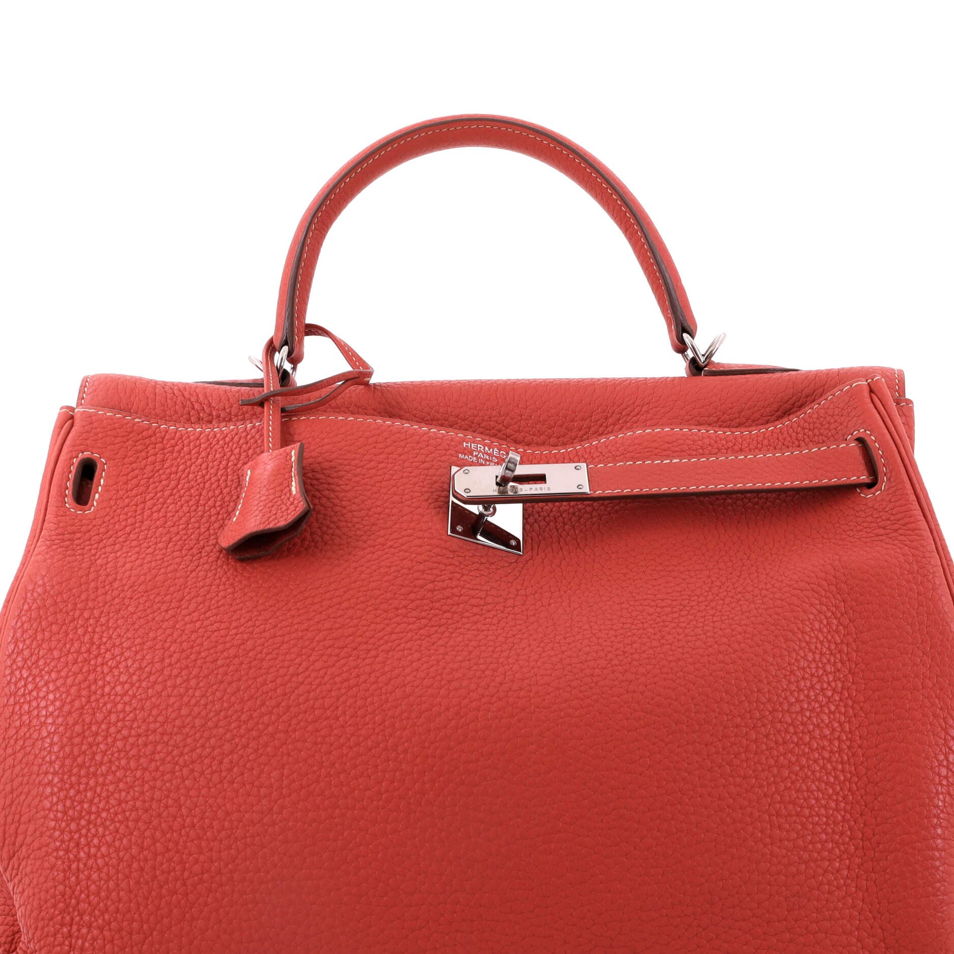 Kelly Amazone Handbag Orange Togo with Palladium Hardware 35, Alternate, color, Red