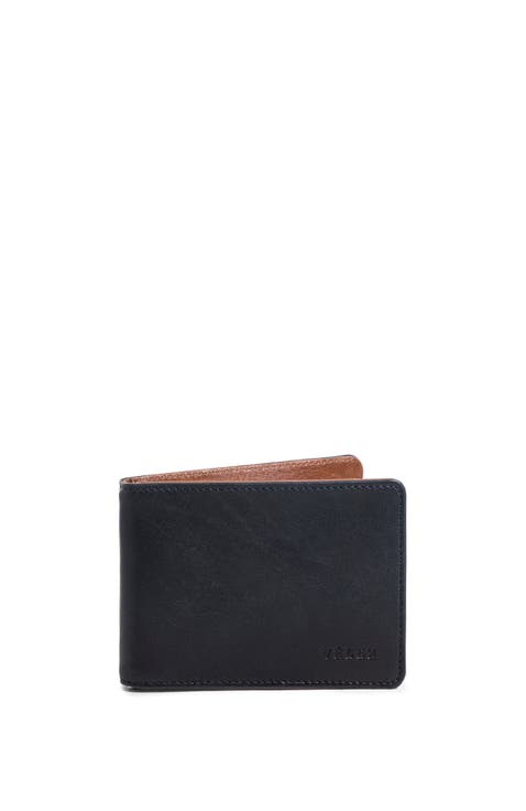 Minimalist Leather Bifold Wallet with RFID Blocking