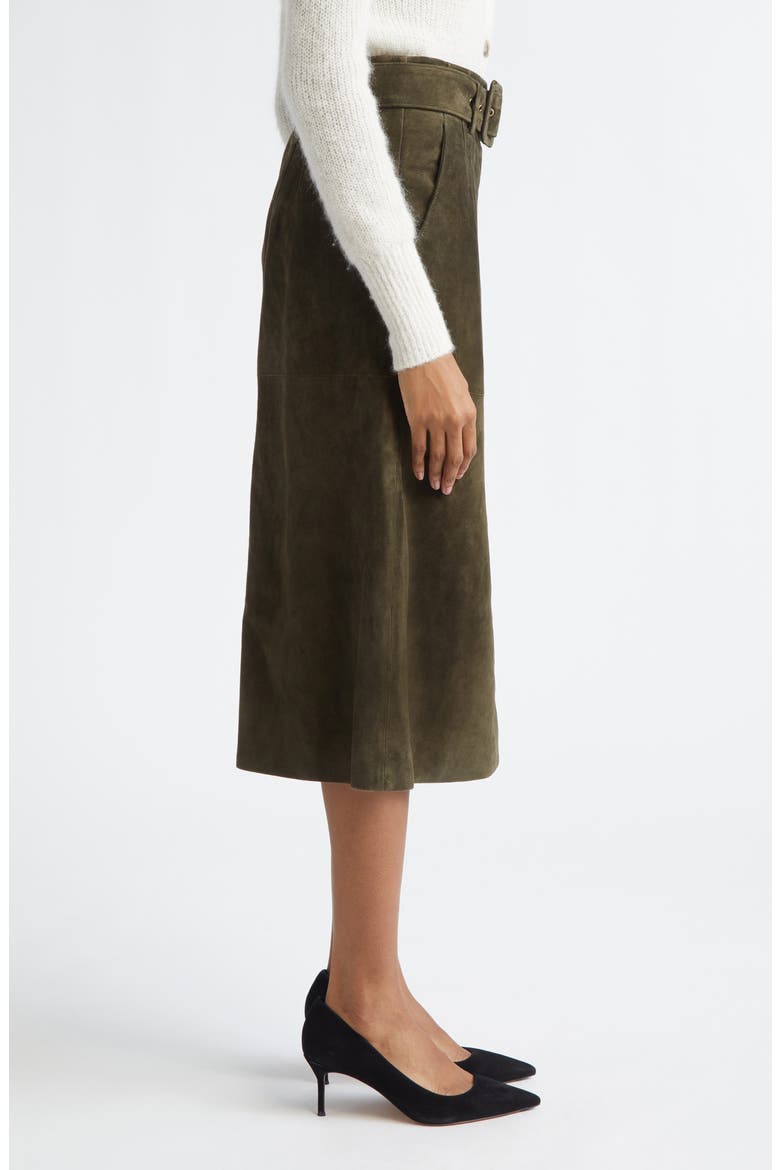 Alexie Suede Skirt, Alternate, color, CYPRESS