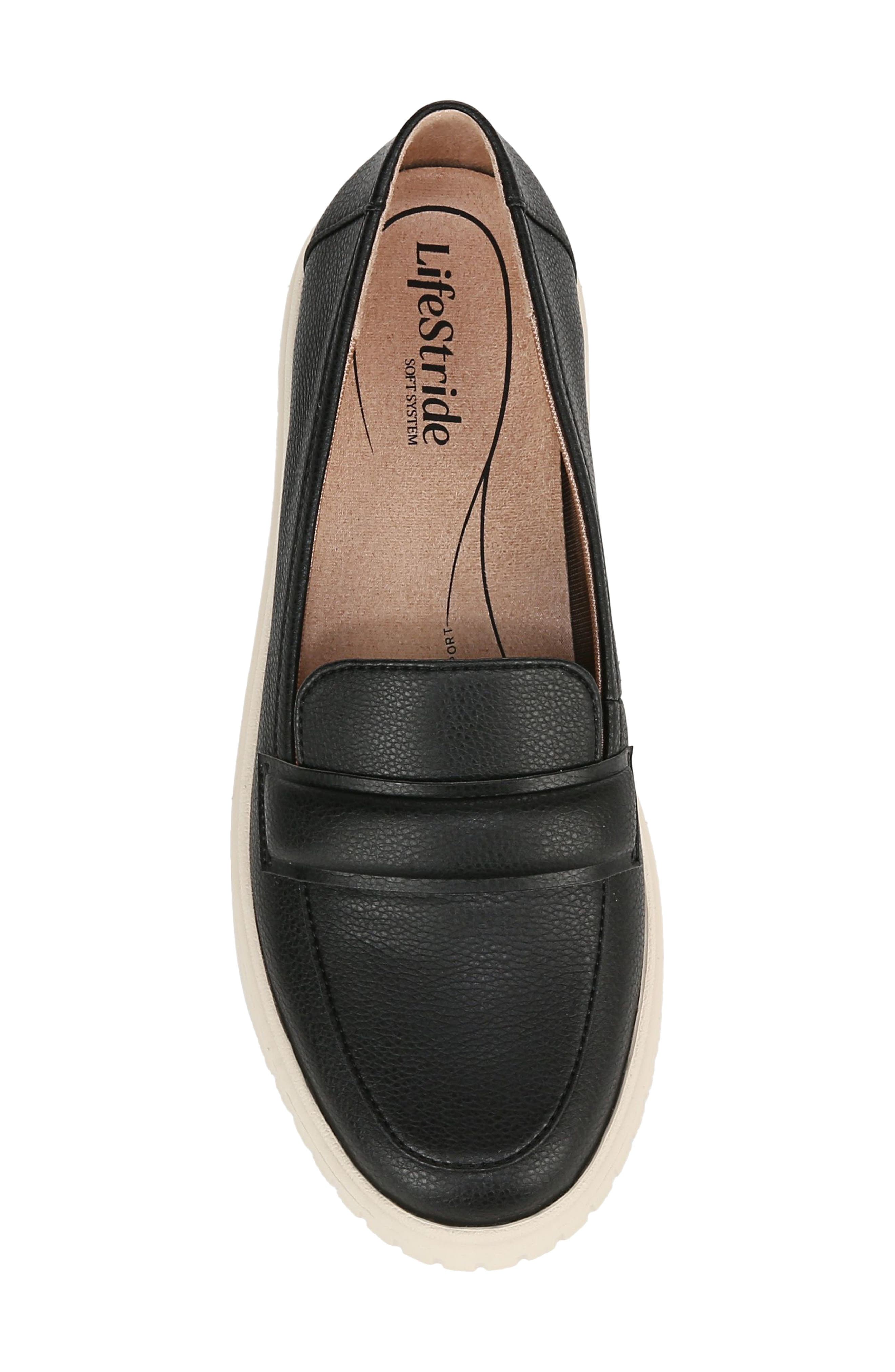 LifeStride Geneva Slip-On Platform Sneaker, Alternate, color, Black