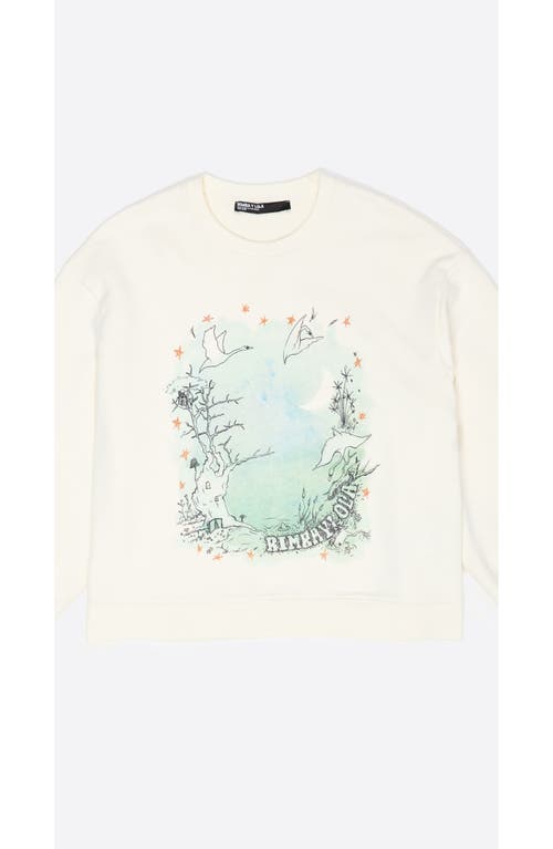 Bimba Y Lola Swans Straight Cut Sweatshirt In White