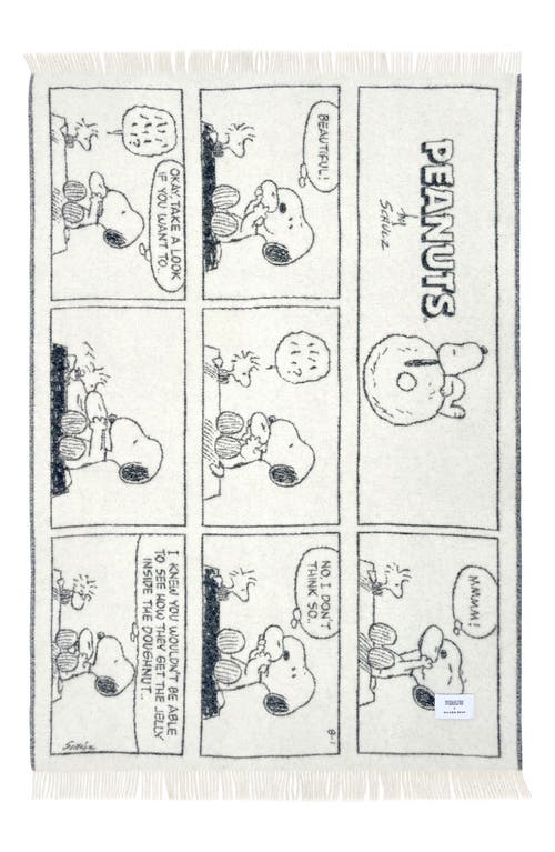 Maison Deux Peanuts Comic Strip Wool Throw Blanket In Open Miscellaneous