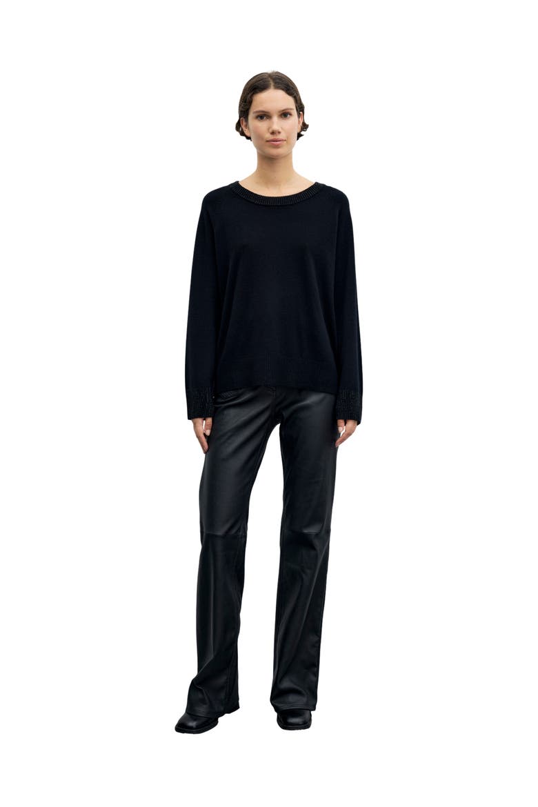 Rei Embellished Cuff Knit Jumper, Alternate, color, Black