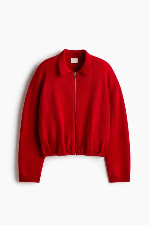 Oversized Zip-through Cardigan