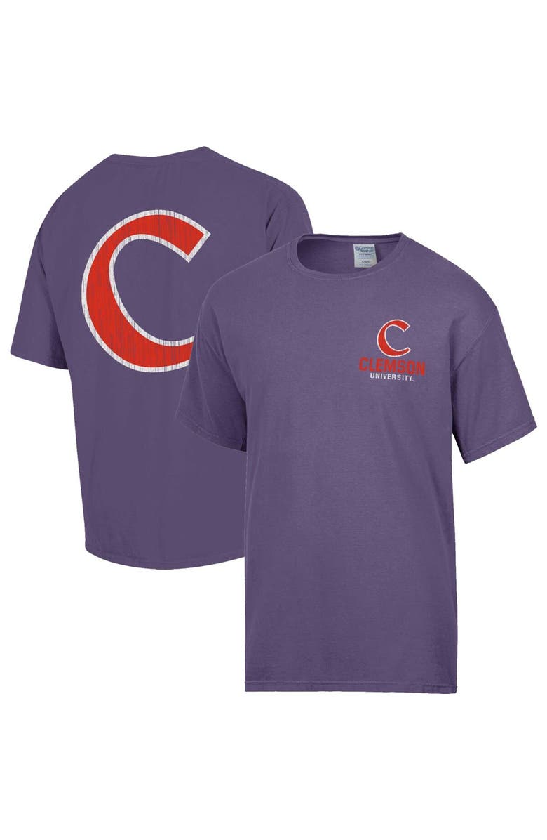 Comfort Wash Men's Comfort Wash Purple Clemson Tigers Vintage Logo T-Shirt, Alternate, color, 