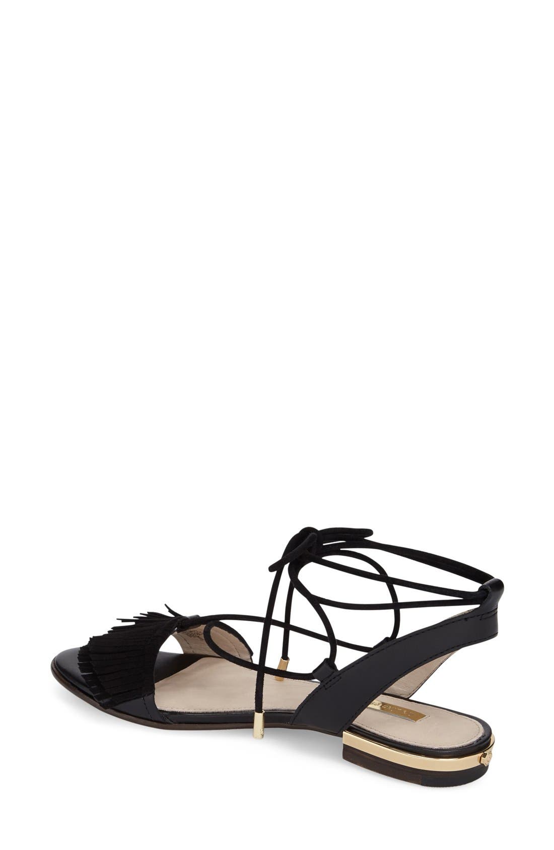 Louise et Cie 'Cyan' Fringe Sandal, Alternate, color, 