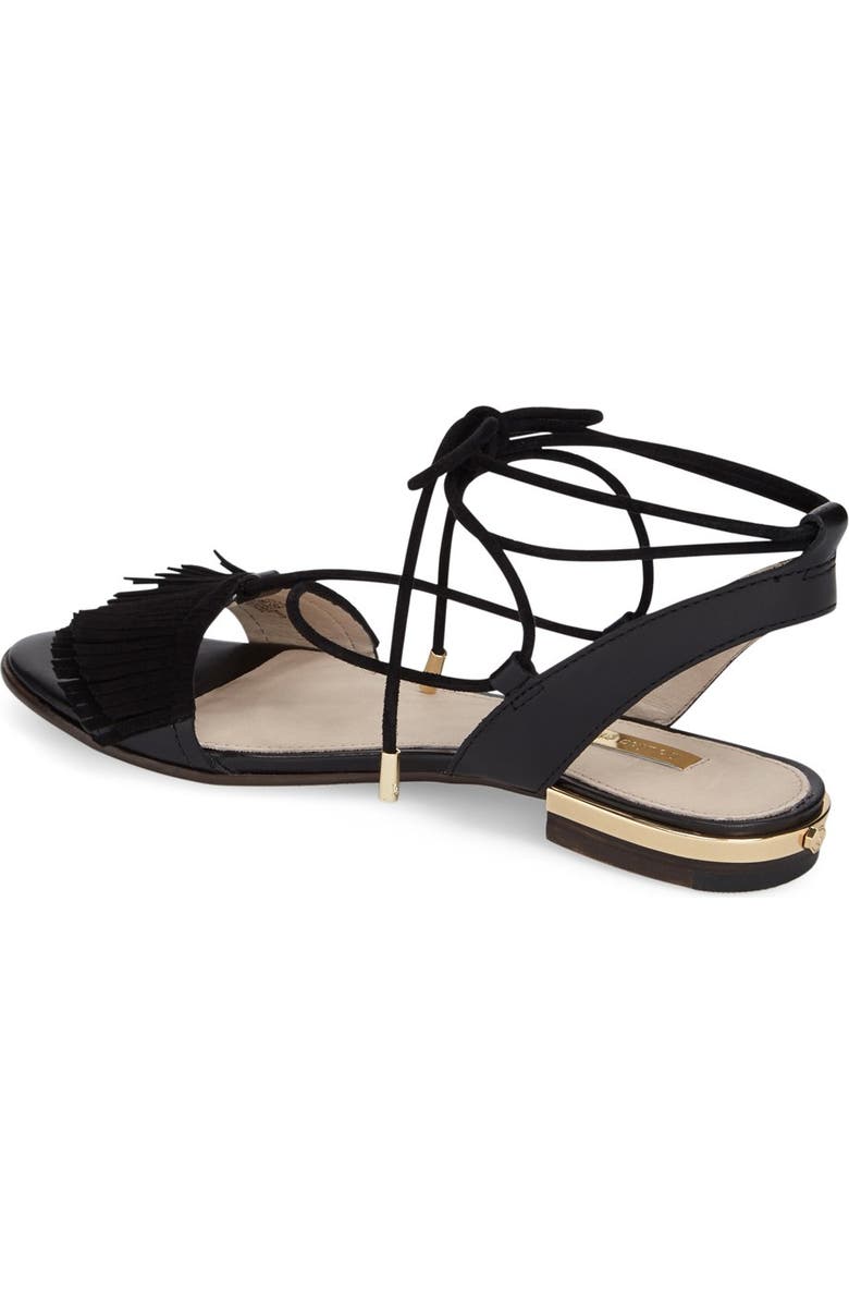 Louise et Cie 'Cyan' Fringe Sandal, Alternate, color,