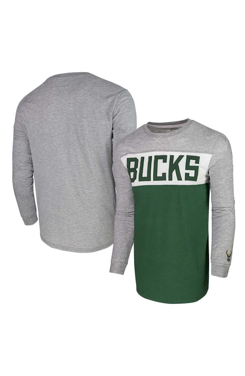 Stadium Essentials Unisex Heather Gray Milwaukee Bucks Loge Long Sleeve T-Shirt, Alternate, color, Heather Gray
