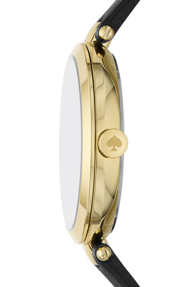 Kate Spade New York holland floral leather strap watch, 34mm, Alternate, color, 