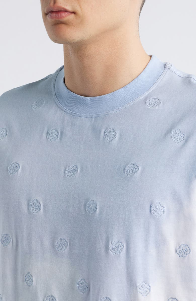 BOSS Tames Logo Embroidered T-Shirt, Alternate, color, Light Blue
