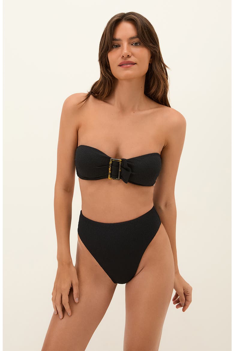 Firenze Sade Bandeau Bikini Top, Alternate, color, BLACK