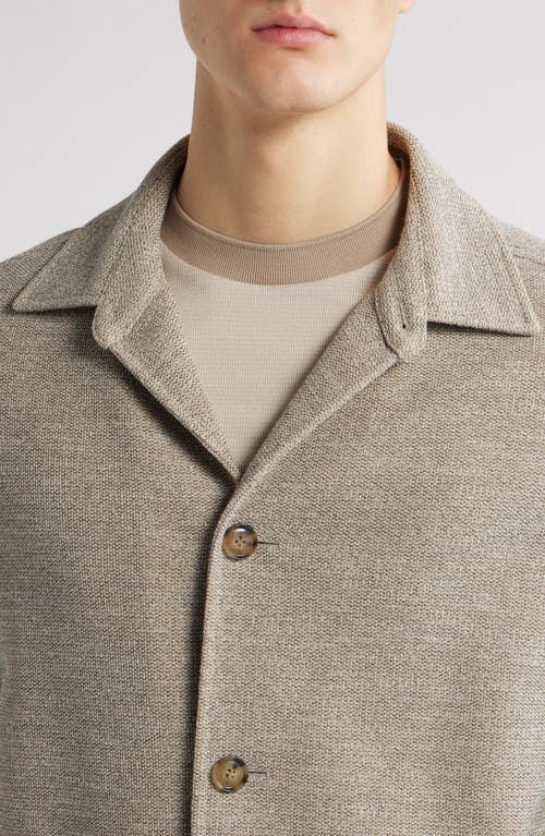 Hugo Boss Boss Carper Cotton Blend Jacket In Light Beige
