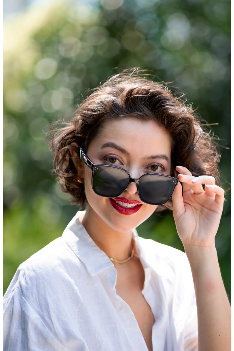 Veil Slider Alpha Sunglasses, Alternate, color, Smoke