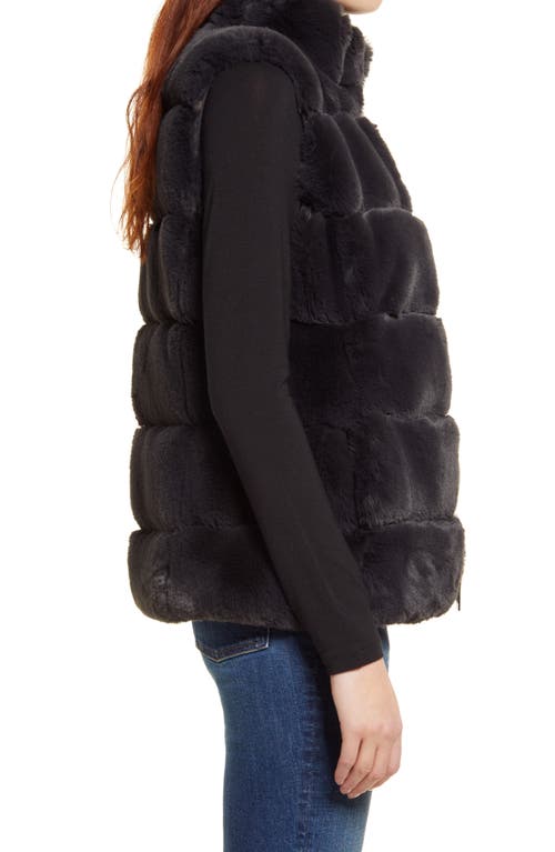 Via Spiga Chevron Faux Fur Reversible Vest In Multi