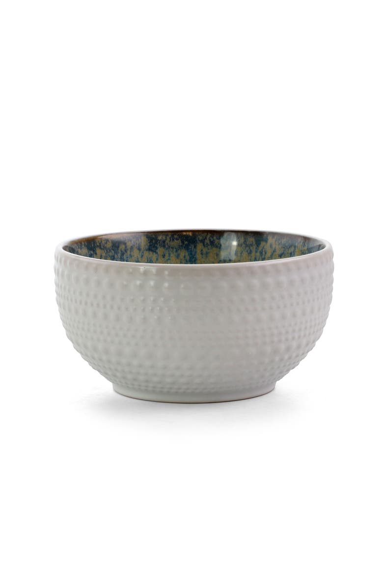 Modern Dot 16 Piece Luxurious Stoneware Dinnerware with Complete Setting for 4, Alternate, color, Beige
