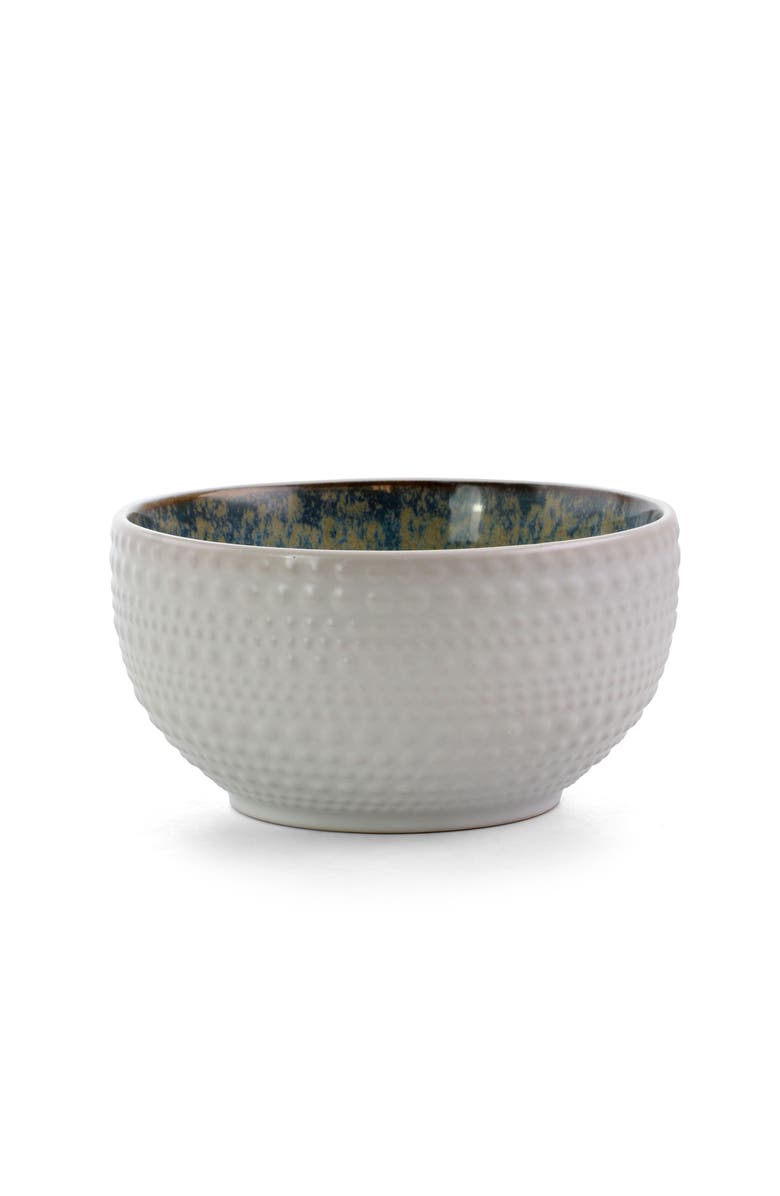 Elama Modern Dot 16 Piece Luxurious Stoneware Dinnerware with Complete Setting for 4, Alternate, color, Beige