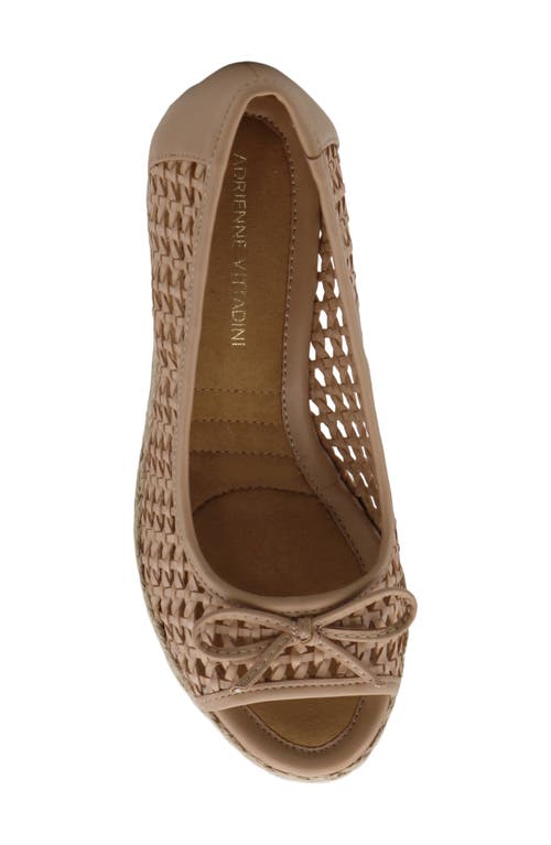 Adrienne Vittadini Batches Espadrille Wedge Pump In Natural
