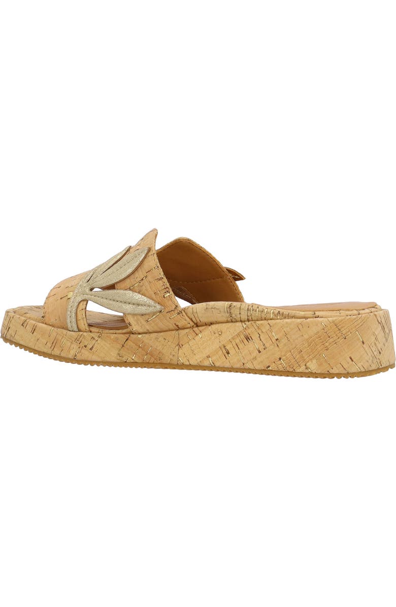 L'Amour des Pieds Aldara Slide Sandal, Alternate, color, Natural/ Gold
