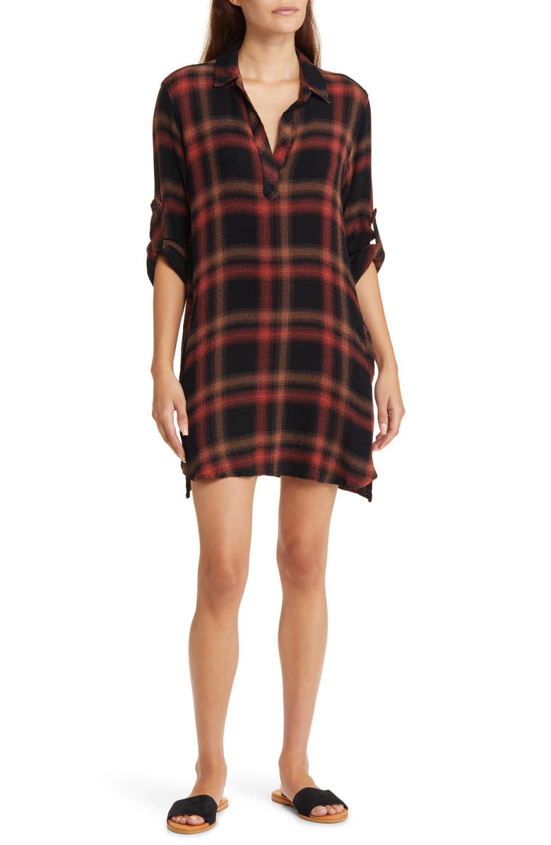 Bella Dahl Plaid Shirtdress, Main, color,
