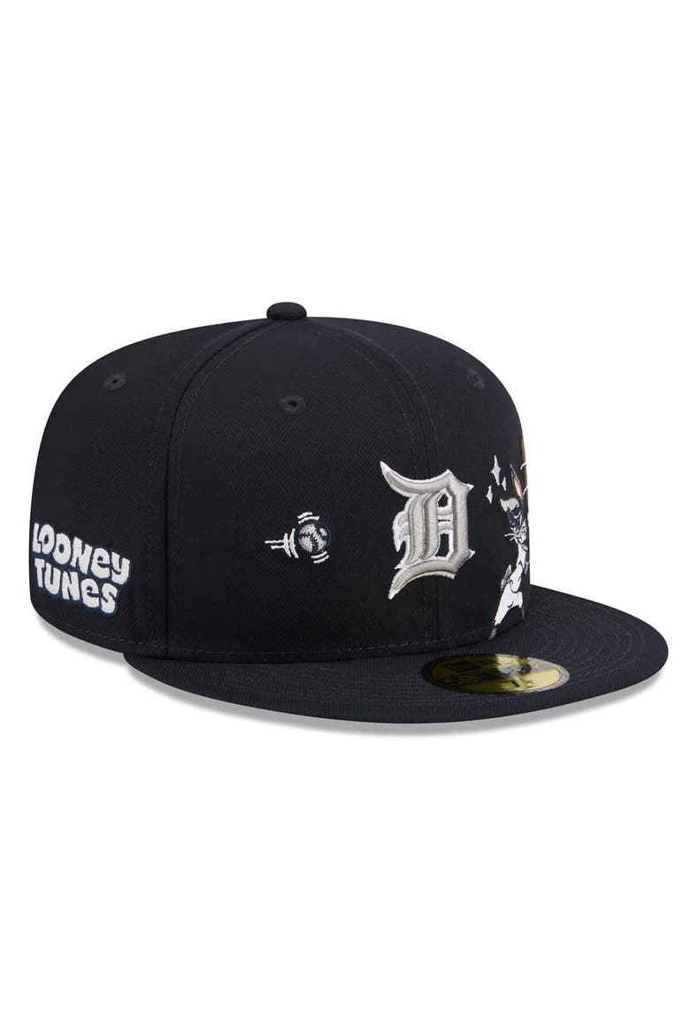 Men's New Era Navy Detroit Tigers Looney Tunes Bugs Bunny 59FIFTY Fitted Hat, Main, color, Navy