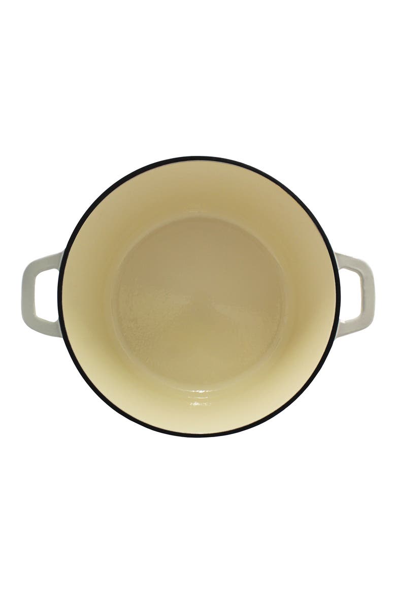 International Neo 7-Quart Cast Iron Round Covered Dutch Oven, Alternate, color, CREAM