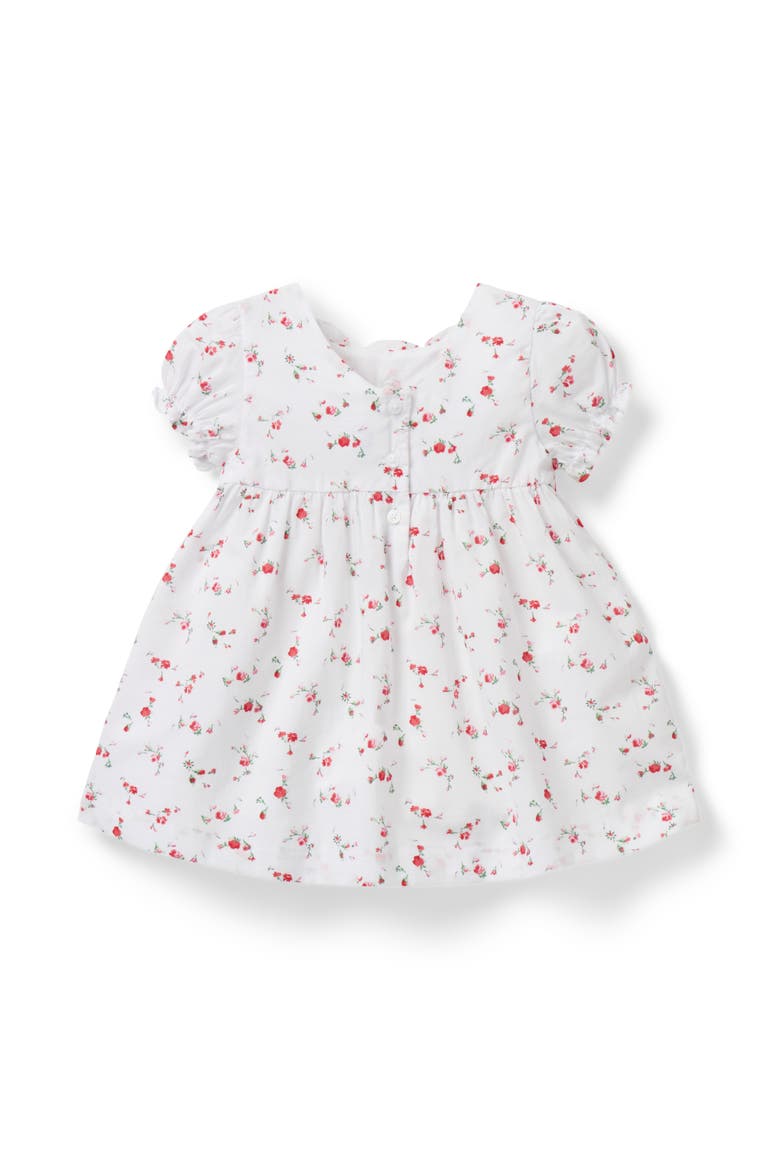 Floral Rosette Dress, Alternate, color, White